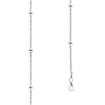 Cadena de plata 925 tourbillon con esferas 50 cm largo Cadena de plata 925 tourbillon con esferas 50 cm largo