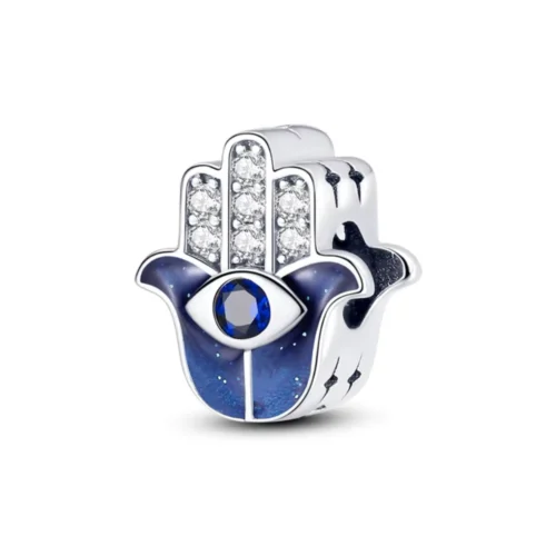 Charm Mano de Fátima Azul Circones — Silverglam Charm Mano de Fátima Azul Circones — Silverglam