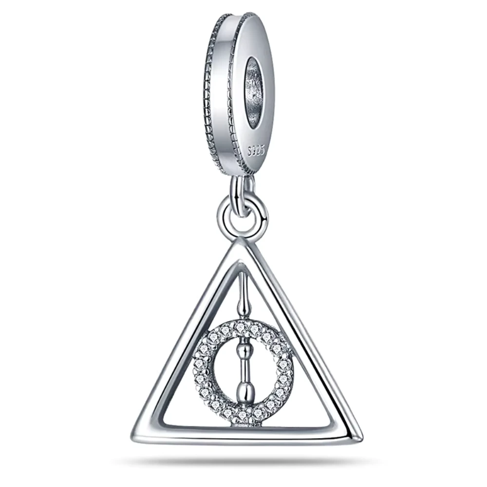 Dije símbolo tres reliquias con micro circones — silverglam Dije símbolo tres reliquias con micro circones — silverglam