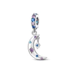 Charm dije luna circones multicolor plateado — silverglam Charm dije luna circones multicolor plateado — silverglam