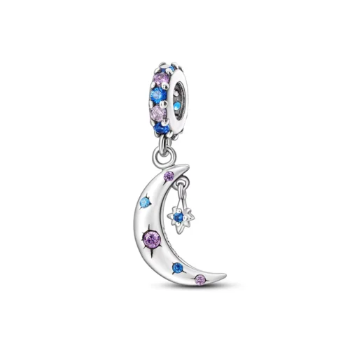 Charm Dije Luna Circones Multicolor Plateado — Silverglam Charm Dije Luna Circones Multicolor Plateado — Silverglam