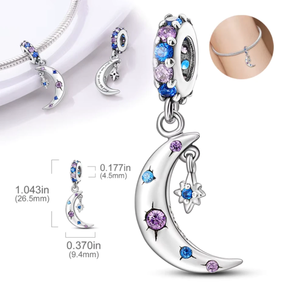 Charm luna con circones caracteristicas Charm luna con circones caracteristicas