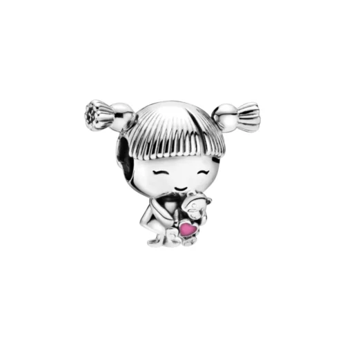 Charm Niña Oso de Peluche Plateado — Silverglam Charm Niña Oso de Peluche Plateado — Silverglam