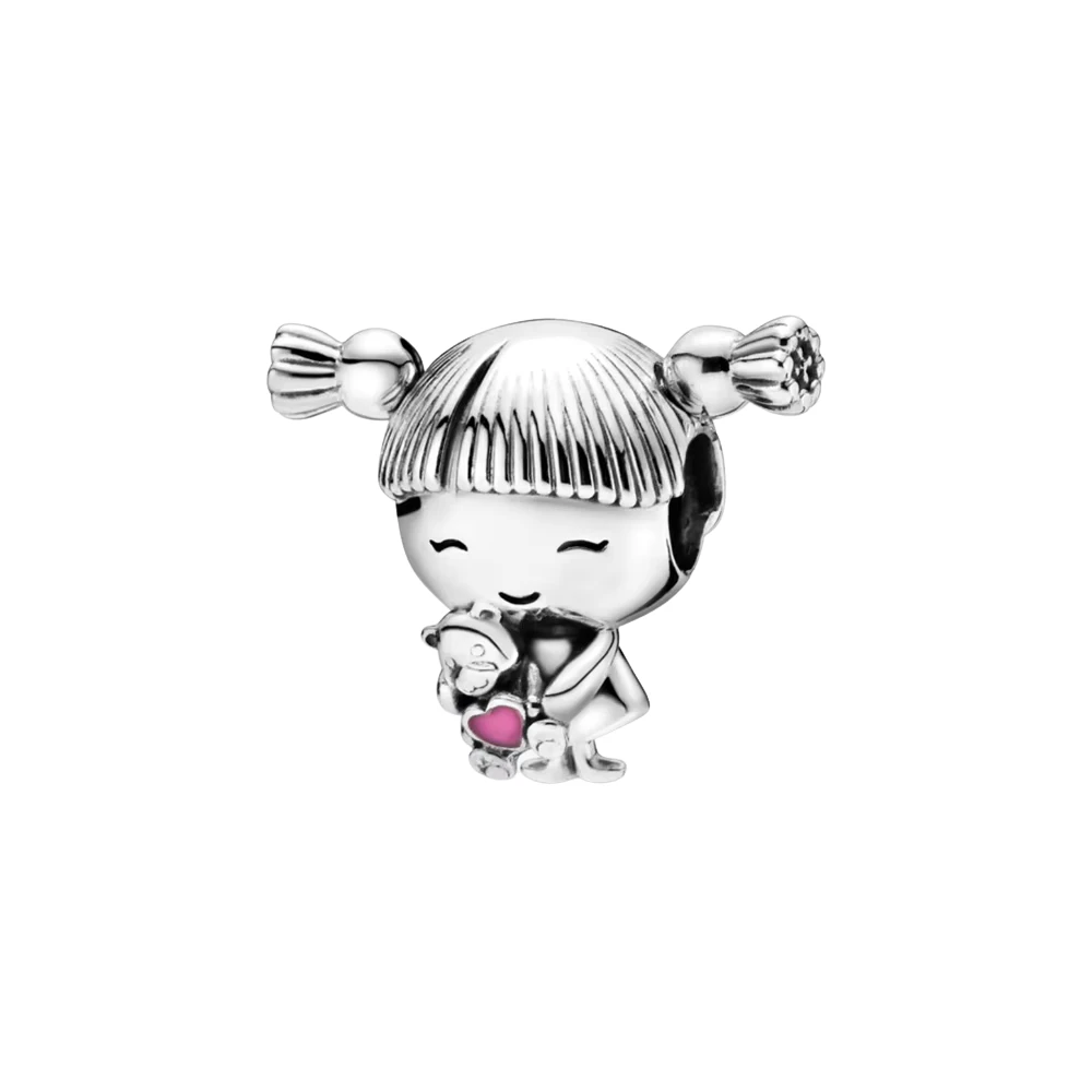Charm niña con oso derecha Charm niña con oso derecha