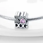 Charm plateado i am dog con circones pulsera Charm plateado i am dog con circones pulsera