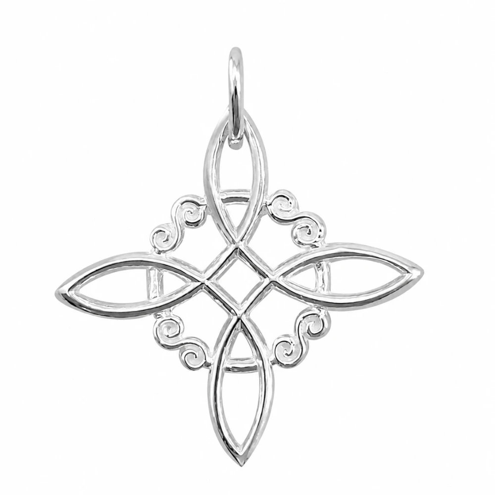 Colgante nudo de brujas plata 925 20 mm — silverglam Colgante nudo de brujas plata 925 20 mm — silverglam