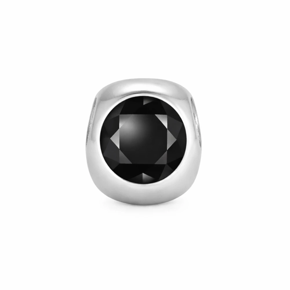 Colgante de plata 925 punto de luz 6 mm negro Colgante de plata 925 punto de luz 6 mm negro