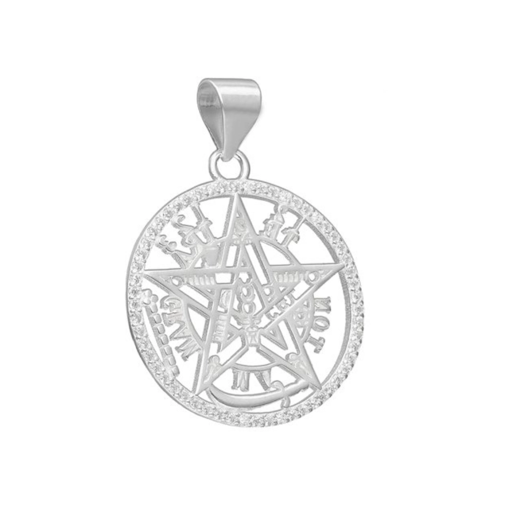 Colgante de plata 925 tetragrammaton circones 25 mm derecha Colgante de plata 925 tetragrammaton circones 25 mm derecha