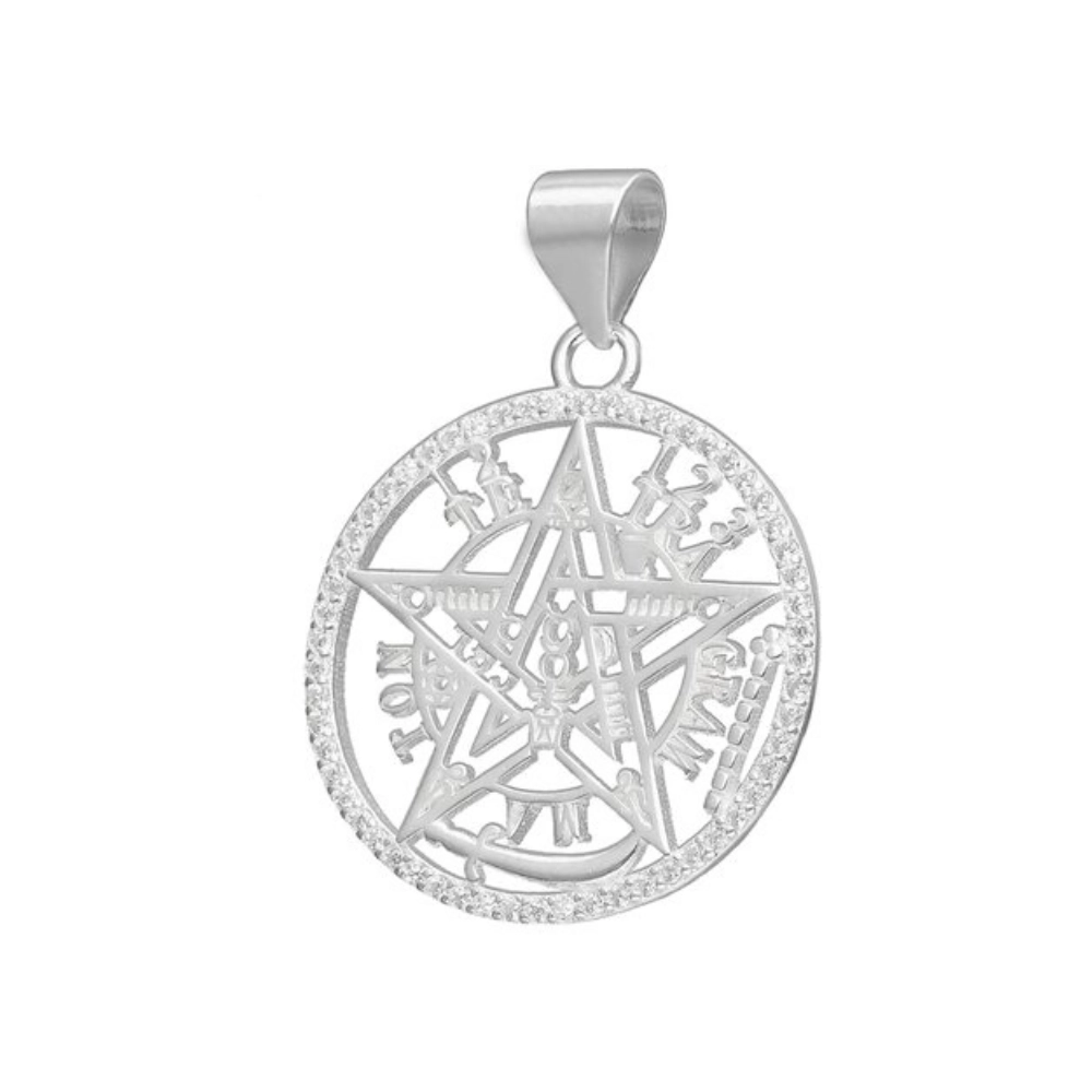 Colgante plata 925 tetragrammaton circones 25 mm — silverglam Colgante plata 925 tetragrammaton circones 25 mm — silverglam
