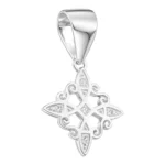Colgante nudo de brujas plata 925 con circones derecha Colgante nudo de brujas plata 925 con circones derecha