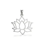 Colgante de plata 925 flor de loto derecha Colgante de plata 925 flor de loto derecha
