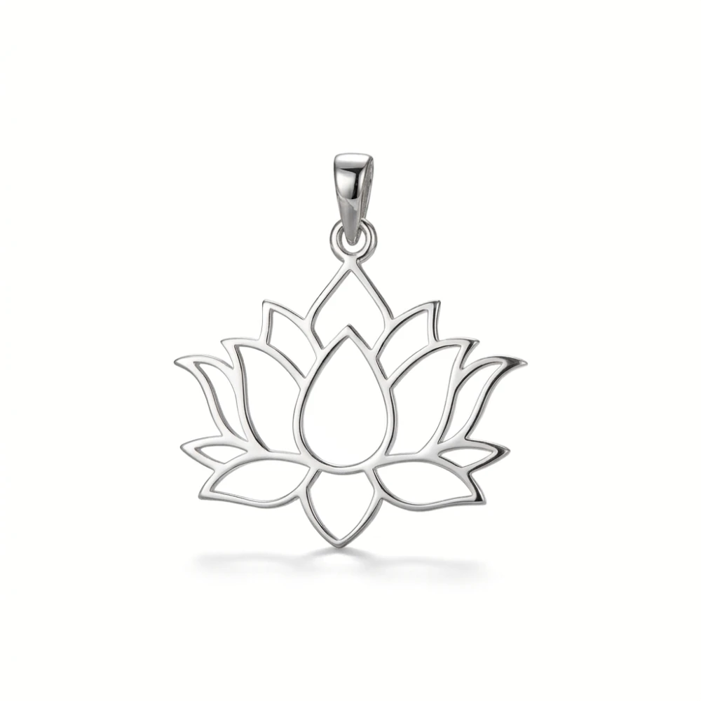 Colgante flor de loto plata 925 — silverglam Colgante flor de loto plata 925 — silverglam
