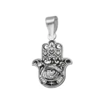 Colgante mano de fátima negro plata 925 — silverglam Colgante mano de fátima negro plata 925 — silverglam