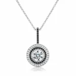 Collar acero colgante circular deslizante circones — silverglam Collar acero colgante circular deslizante circones — silverglam