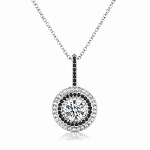 Collar Acero Colgante Circular Deslizante Circones — Silverglam Collar Acero Colgante Circular Deslizante Circones — Silverglam