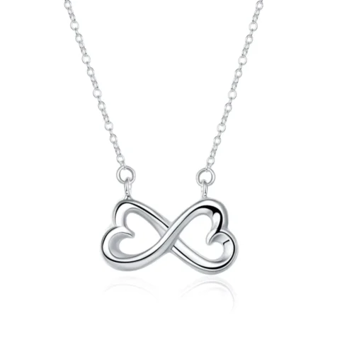 Collar Infinito Plateado 45 cm — Silverglam Collar Infinito Plateado 45 cm — Silverglam