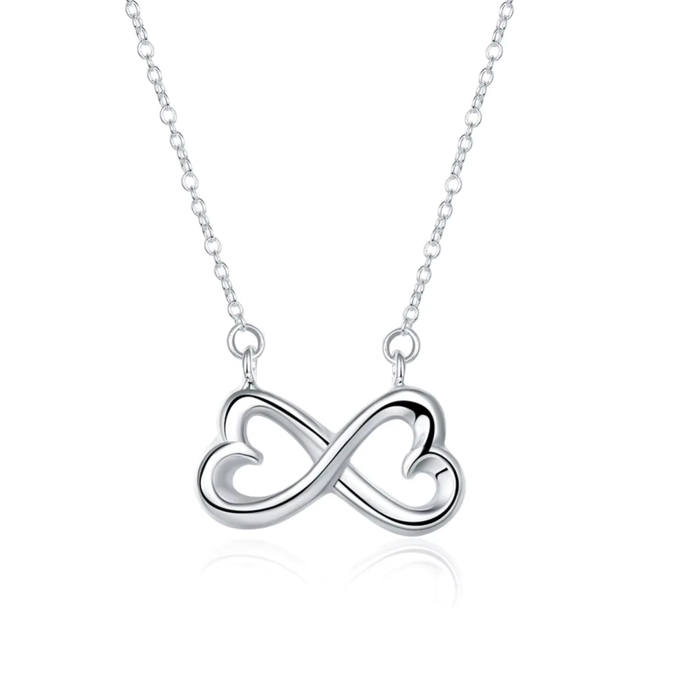 Collar infinito plateado 45 cm — silverglam Collar infinito plateado 45 cm — silverglam