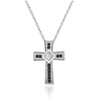 Collar cruz con circones acero inoxidable — silverglam Collar cruz con circones acero inoxidable — silverglam