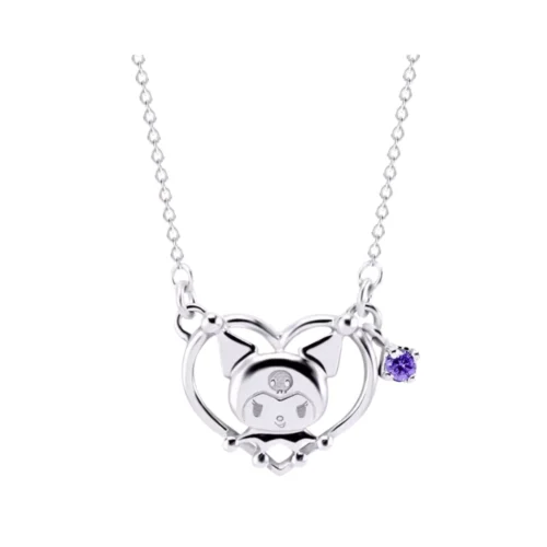 Collar Kuromi Estilo Kawaii Acero — Silverglam Collar Kuromi Estilo Kawaii Acero — Silverglam