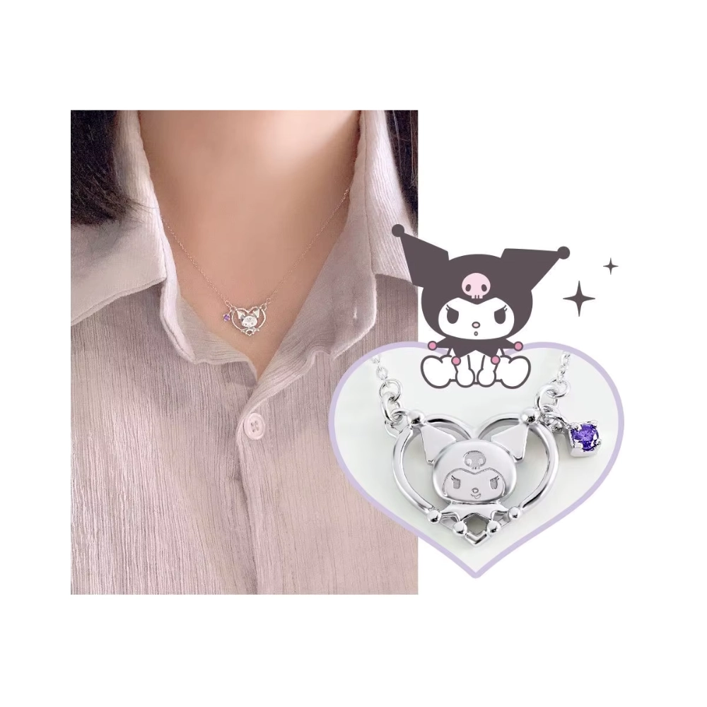 Collar de acero estilo kawaii kuromi cuello Collar de acero estilo kawaii kuromi cuello