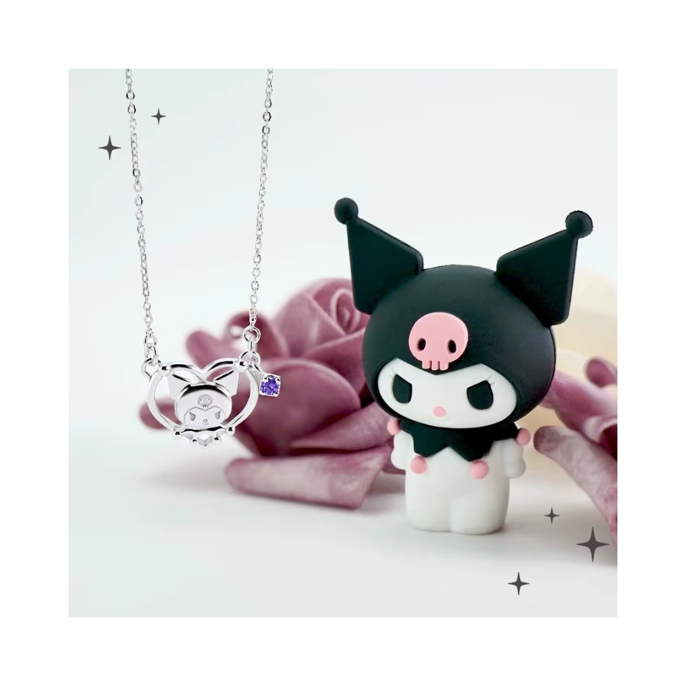 Collar de acero estilo kawaii kuromi modelo Collar de acero estilo kawaii kuromi modelo