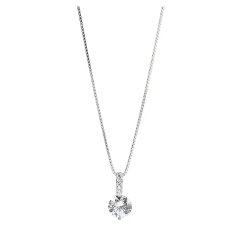 Collar Plata Punto de Luz con Circón 40 cm — Silverglam Collar Plata Punto de Luz con Circón 40 cm — Silverglam