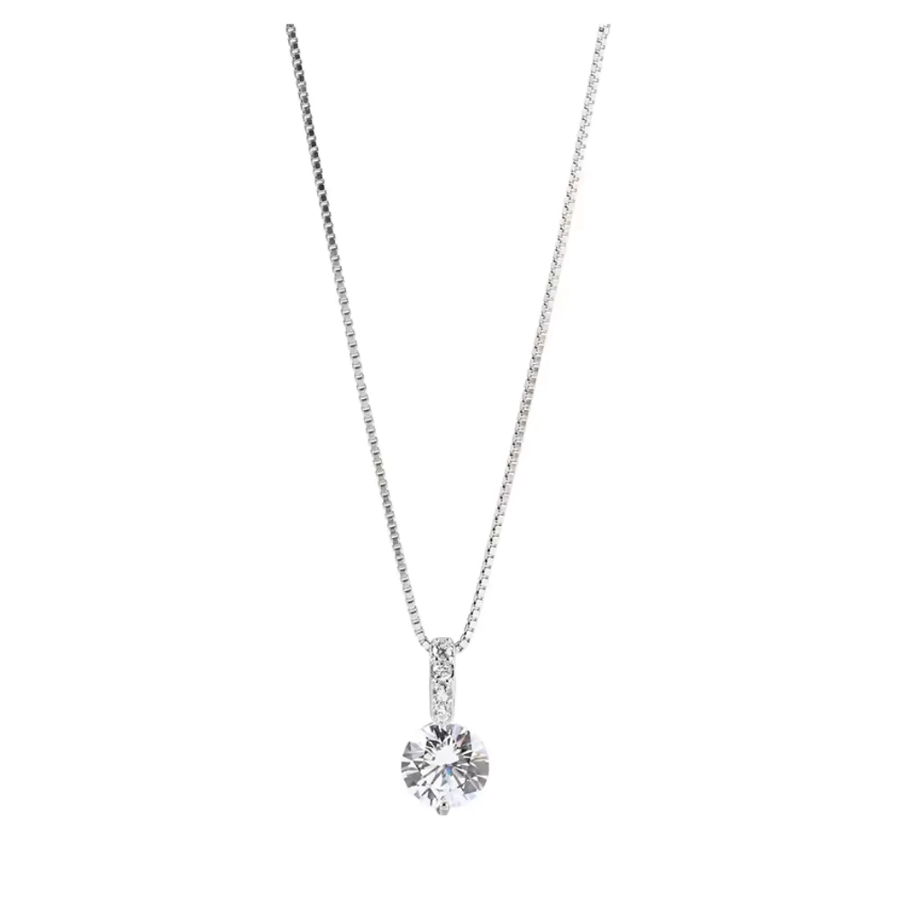 Collar plata punto de luz con circón 40 cm — silverglam Collar plata punto de luz con circón 40 cm — silverglam