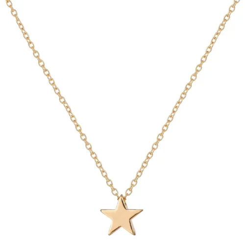 Collar Acero Dorado con Colgante Estrella — Silverglam Collar Acero Dorado con Colgante Estrella — Silverglam