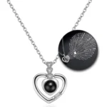 Collar corazón proyectable te amo 100 idiomas — silverglam Collar corazón proyectable te amo 100 idiomas — silverglam