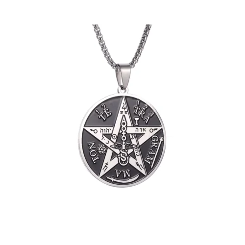 Collar Tetragrammaton Acero Inoxidable 60 cm — Silverglam Collar Tetragrammaton Acero Inoxidable 60 cm — Silverglam