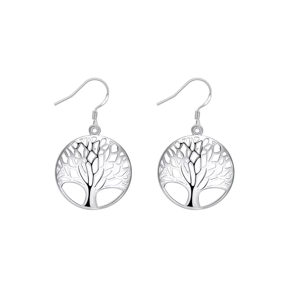 Conjunto árbol de la vida con collar y aros aros Conjunto árbol de la vida con collar y aros aros