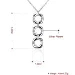 Conjunto collar y aros geométricos colgante medidas Conjunto collar y aros geométricos colgante medidas