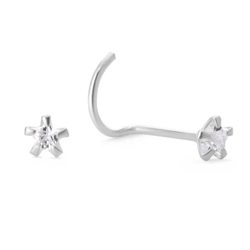 Par Piercing Nariz Estrella con Circón Plata 925 — Silverglam Par Piercing Nariz Estrella con Circón Plata 925 — Silverglam