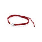 Pulsera macramé roja con estrella plata 925 — silverglam Pulsera macramé roja con estrella plata 925 — silverglam