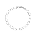 Pulsera de plata 925 ovalada torcida 19 cm Pulsera plata 925 cadena ovalada torcida