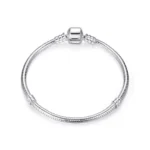 Pulsera de acero plateada para charms o dijes derecha Pulsera de acero plateada para charms o dijes derecha