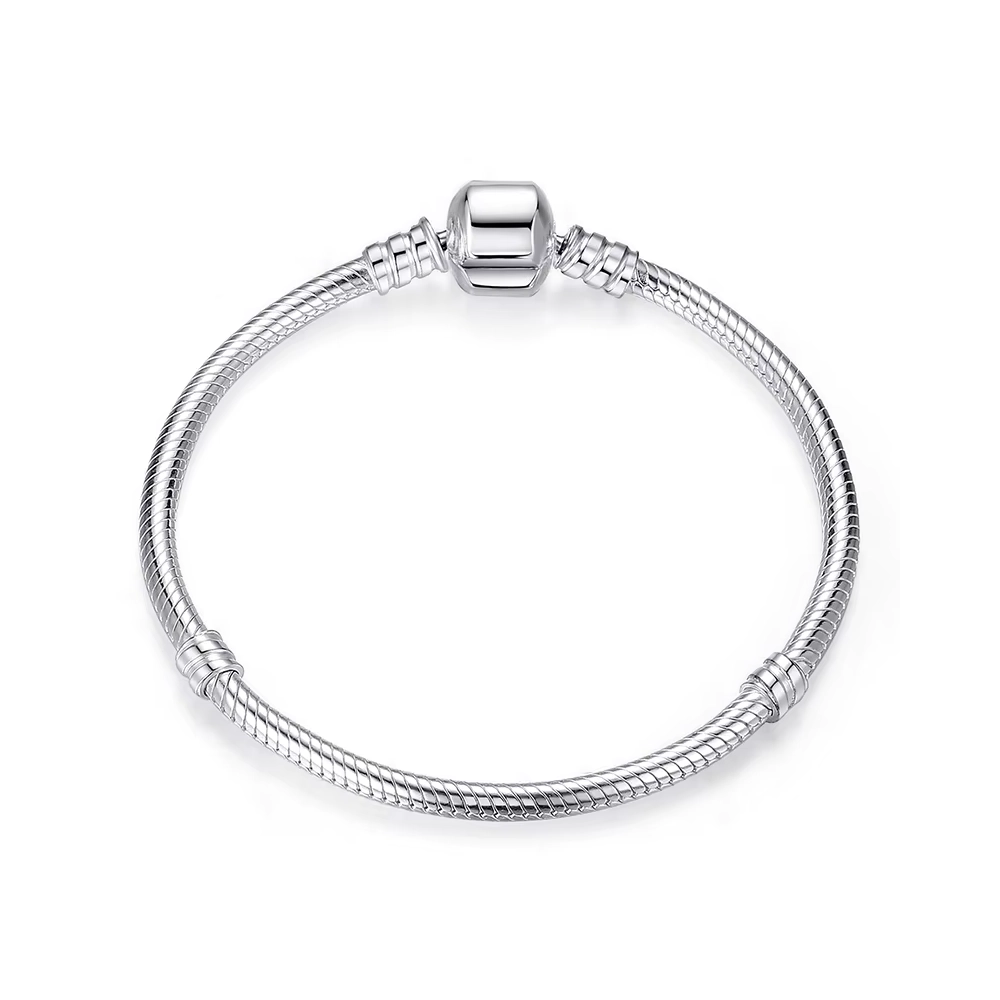 Pulsera de acero plateada para charms o dijes derecha Pulsera de acero plateada para charms o dijes derecha
