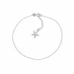 Tobillera plata 925 rolo lisa con estrella — silverglam Tobillera plata 925 rolo lisa con estrella — silverglam