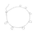 Tobillera 7 corazones colgantes — silverglam Tobillera 7 corazones colgantes — silverglam