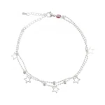 Tobillera cadena con estrellas colgantes — silverglam Tobillera cadena con estrellas colgantes — silverglam