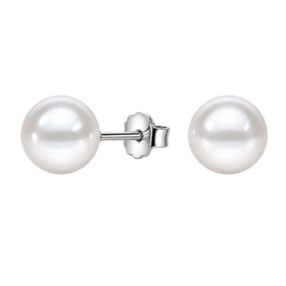 Aros perla 6 mm plata 925 — silverglam Aros perla 6 mm plata 925 — silverglam