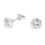 Aros punto de luz plata 925 circón 6 mm — silverglam Aros punto de luz plata 925 circón 6 mm — silverglam