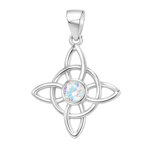 Colgante Nudo de Brujas Tornasol Plata 925 — Silverglam Colgante Nudo de Brujas Tornasol Plata 925 — Silverglam
