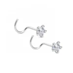 Par piercing estrella circón 4 mm plata 925 — silverglam Par piercing estrella circón 4 mm plata 925 — silverglam