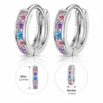 Aros argolla huggie circonitas multicolor caracteristicas Aros argolla huggie circonitas multicolor caracteristicas