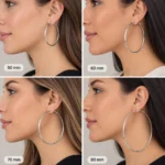 Aros argolla lisa grande plateada modelos Aros argolla lisa grande plateada modelos