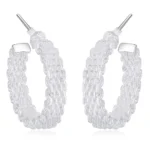 Aros argolla con relieve trenzado 24 mm Aros argolla con relieve trenzado 24 mm