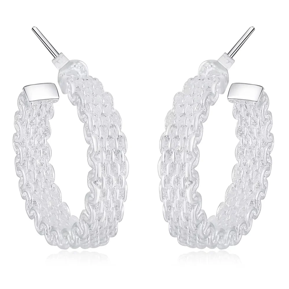 Aros argolla con relieve trenzado 24 mm Aros argolla con relieve trenzado 24 mm