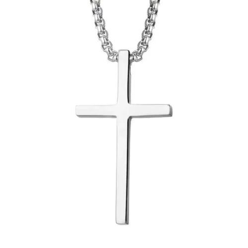 Collar de Cruz Acero 60 cm — Silverglam Collar de Cruz Acero 60 cm — Silverglam