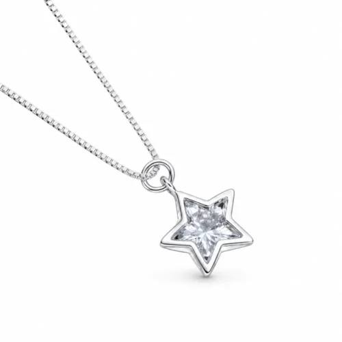 Collar veneciana con estrella y circón 55 cm Collar veneciana con estrella y circón 55 cm